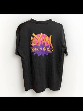 Vintage 90s Bubble Yum Promo T Shirt Oneita Power T USA Made L Black